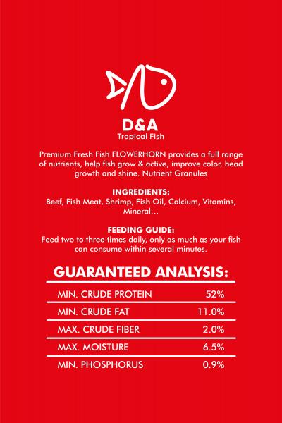 Premium Fresh Feed For FLOWERHORN - Fish Food 100 Gram